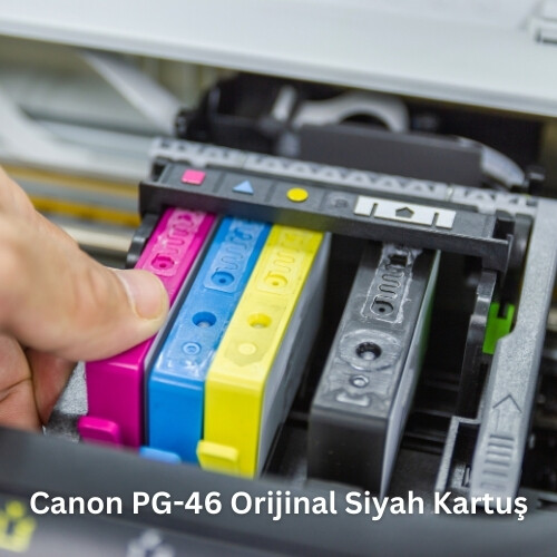 Canon PG-46 Orijinal Siyah Kartuş: Net Baskı İçin İyi Seçim