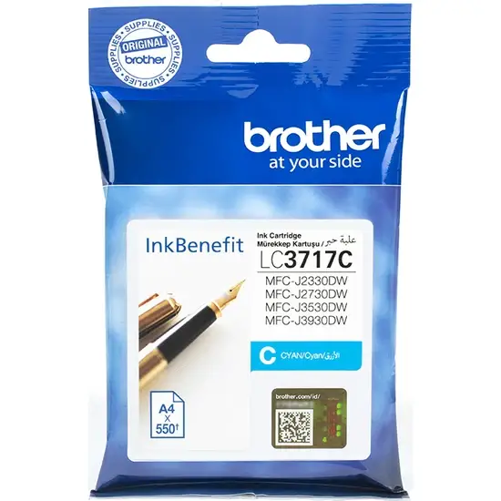 Brother LC-3717 Mavi Orjinal Kartuş - 1