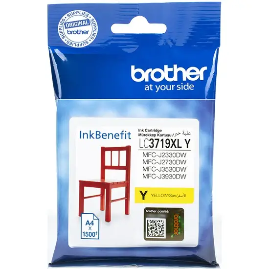 Brother LC-3719XL Sarı Orjinal Kartuş Yüksek Kapasiteli - 1