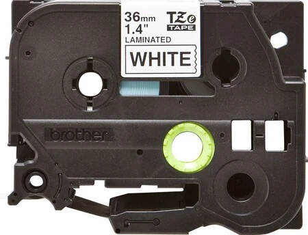 Brother TZe-261 36mm Beyaz üzerine Siyah Laminasyonlu Etiket - 2