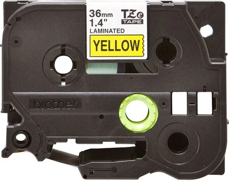 Brother TZe-661 36mm Sarı üzerine Siyah Laminasyonlu Etiket - 2
