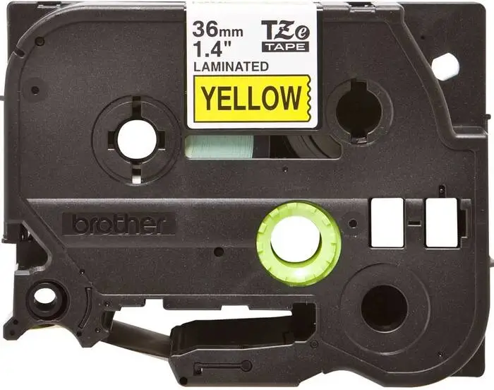 Brother TZe-661 36mm Sarı üzerine Siyah Laminasyonlu Etiket - 2