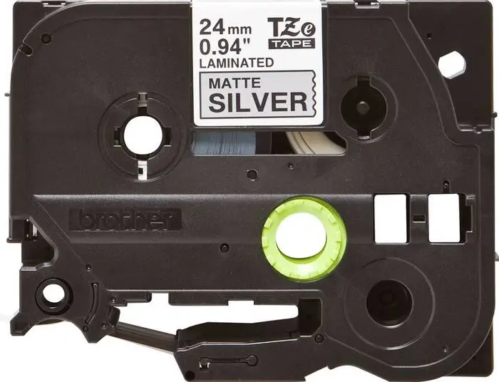 Brother TZe-M951 24mm Mat Gümüş üzerine Siyah Etiket - 2