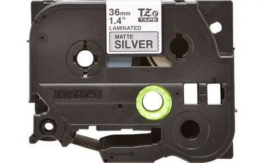 Brother TZe-M961 Gümüş Üzerine Siyah Orjinal Etiket Şeridi - 2