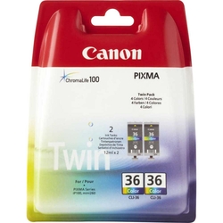 Canon - Canon CLI-36 Renkli Orjinal Kartuş İkili Paket