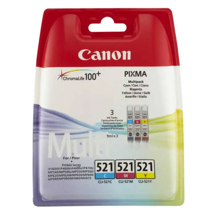 Canon CLI-521 Renkli Orjinal Kartuş Avantaj Paketi - 1