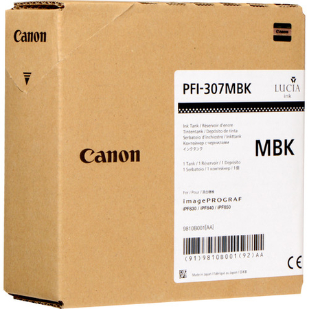Canon PFI-307MBK Mat Siyah Orjinal Kartuş
