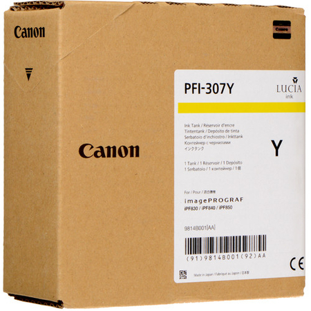 Canon - Canon PFI-307Y Sarı Orjinal Kartuş