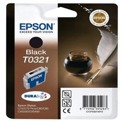 Epson - Epson T0321-C13T03214020 Siyah Orjinal Kartuş