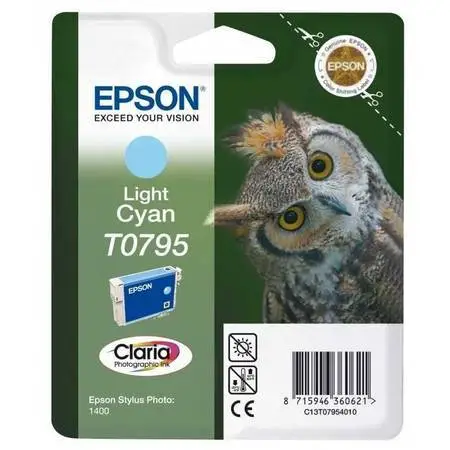 Epson T0795-C13T07954020 Açık Mavi Orjinal Kartuş - 1