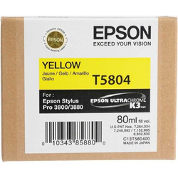 Epson - Epson T5804-C13T580400 Sarı Orjinal Kartuş
