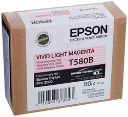Epson - Epson T580B-C13T580B00 Açık Kırmızı Orjinal Kartuş
