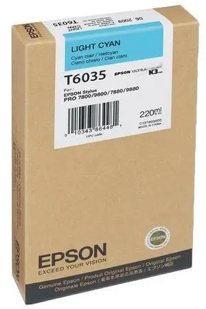 Epson T6035-C13T603500 Açık Mavi Orjinal Kartuş - 1