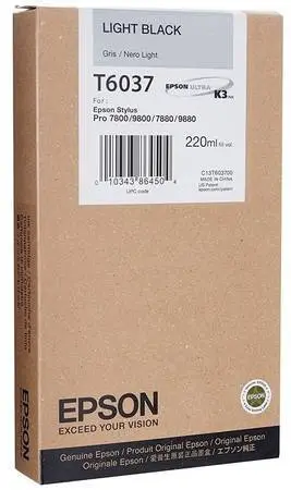 Epson T6037-C13T603700 Açık Siyah Orjinal Kartuş - 1