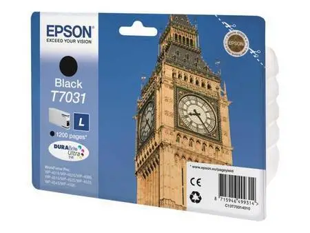 Epson T7031-C13T70314010 Siyah Orjinal Kartuş - 1