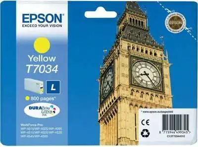 Epson T7034-C13T70344010 Sarı Orjinal Kartuş - 1