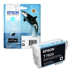Epson - Epson T7605-C13T76054010 Açık Mavi Orjinal Kartuş