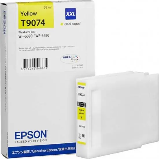Epson T9074-C13T907440 Sarı Orjinal Kartuş Yüksek Kapasiteli - 1
