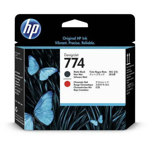 Hp 774 -P2V97A Mat Siyah/Kromatik Kırmızı Baskı Kafası - 1