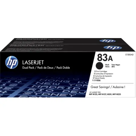 Hp 83A-CF283AD Orjinal Siyah Toner 2'li Paket - 1