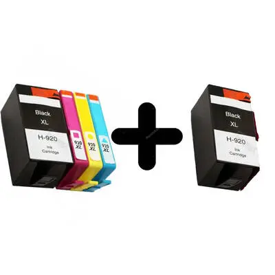 HP 920XL Muadil Set + 920XL Siyah Muadil Kartuş - 2