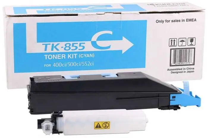 Kyocera TK-855 Mavi Orjinal Fotokopi Toneri - 1