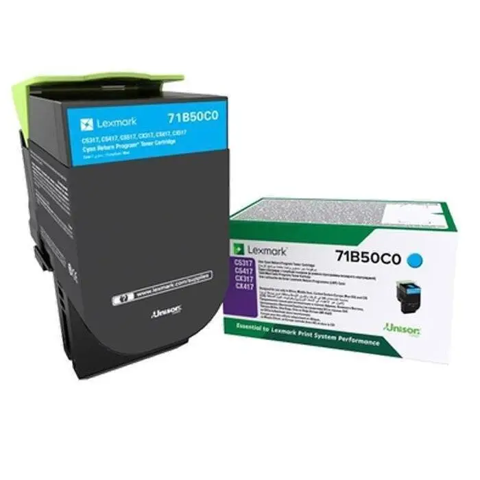 Lexmark CS317/CX317-71B50C0 Mavi Orjinal Toner - 1
