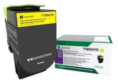 Lexmark CS317/CX317-71B50Y0 Sarı Orjinal Toner - 1