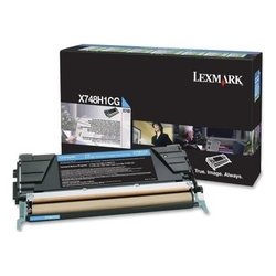 Lexmark - Lexmark X748-X748H1CG Mavi Orjinal Toner Yüksek Kapasiteli