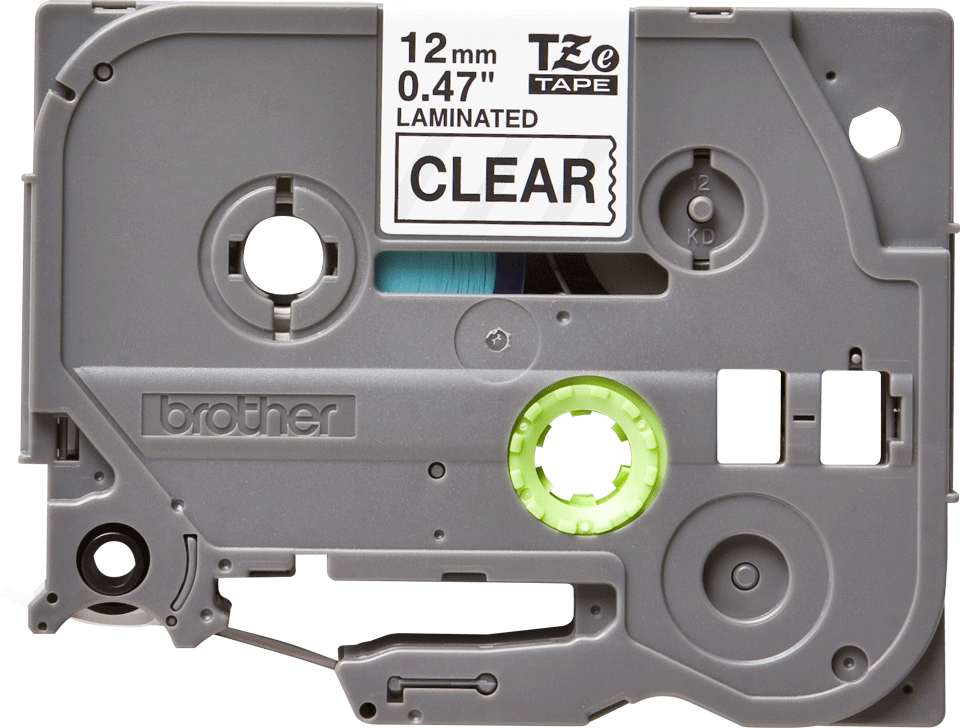 TZe-131 12mm Şeffaf üzerine Siyah Laminasyonlu Etiket - 1