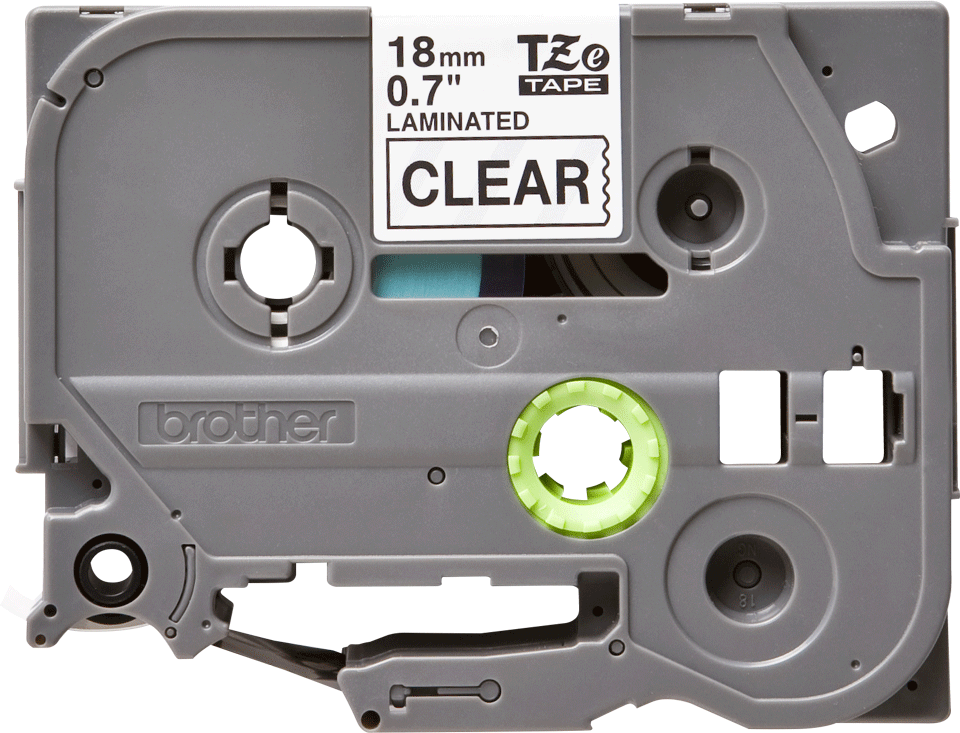 TZe-141 18mm Şeffaf üzerine Siyah Laminasyonlu Etiket - 1