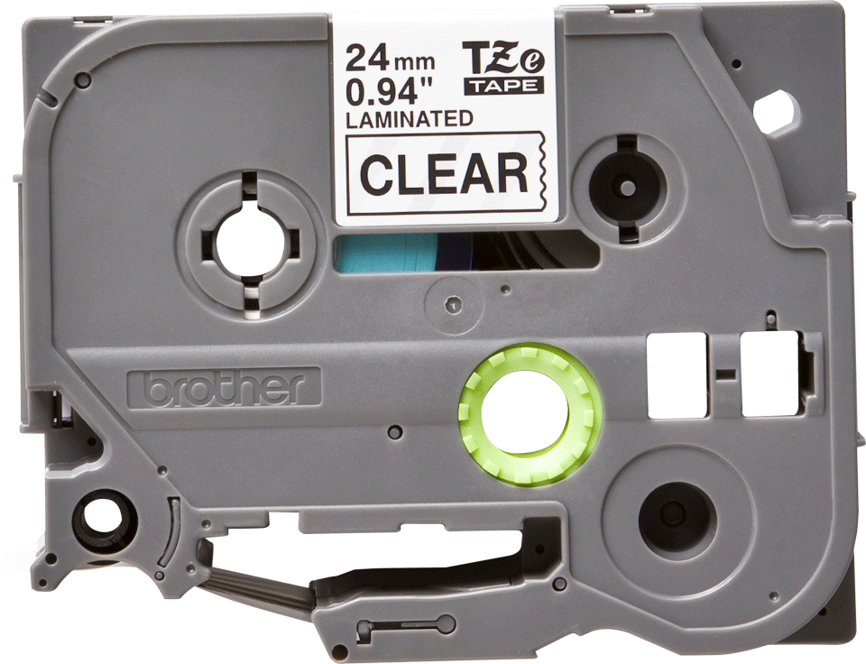 TZe-151 24mm Siyah üzerine Şeffaf Laminasyonlu Etiket - 1