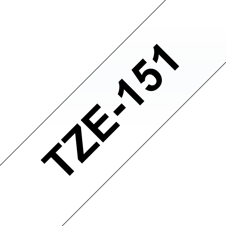 TZe-151 24mm Siyah üzerine Şeffaf Laminasyonlu Etiket - 3