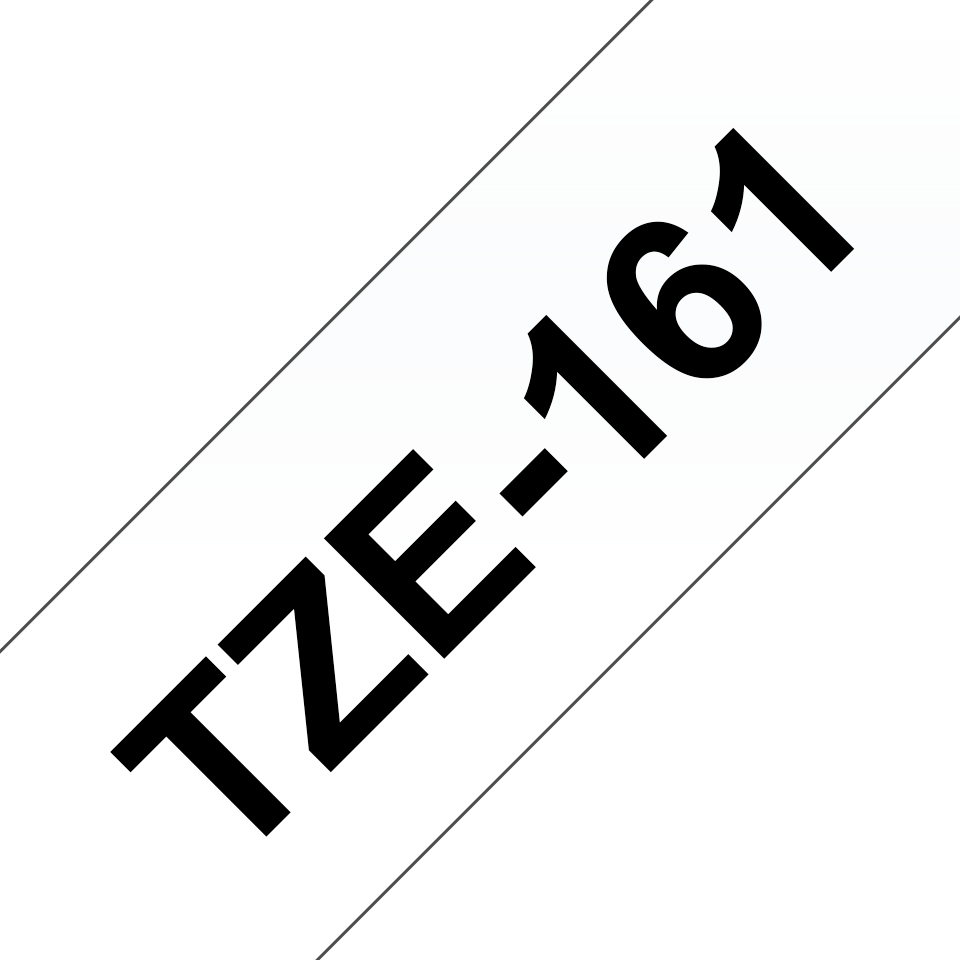 TZe-161 36mm Şeffaf üzerine Siyah Laminasyonlu Etiket - 3