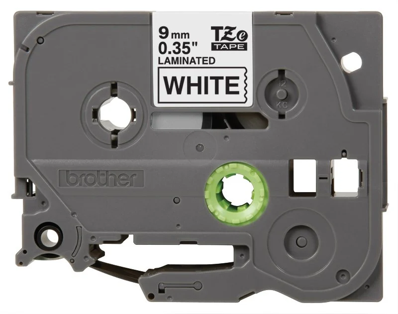 TZe-221 9mm Beyaz üzerine Siyah Laminasyonlu Etiket - 1