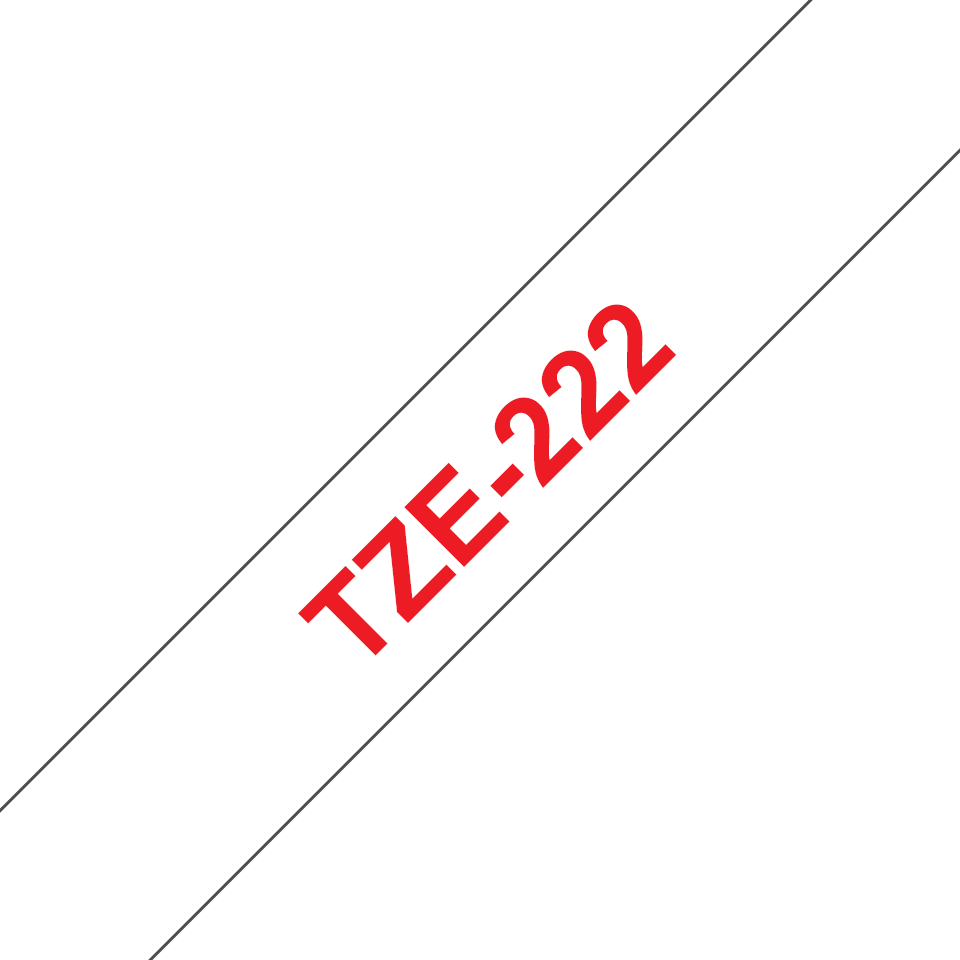TZe-222 9mm Beyaz üzerine Kırmızı Laminasyonlu Etiket - 2