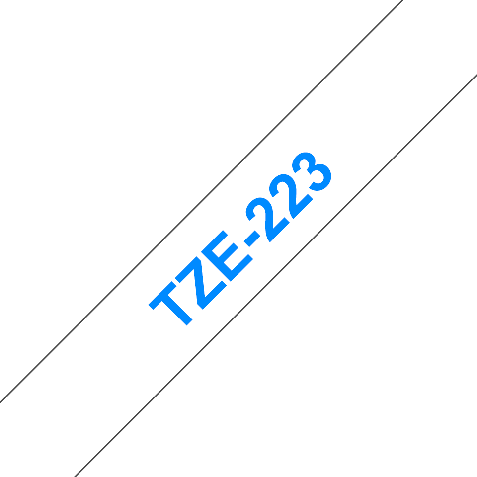 TZe-223 9mm Beyaz üzerine Mavi Laminasyonlu Etiket - 3