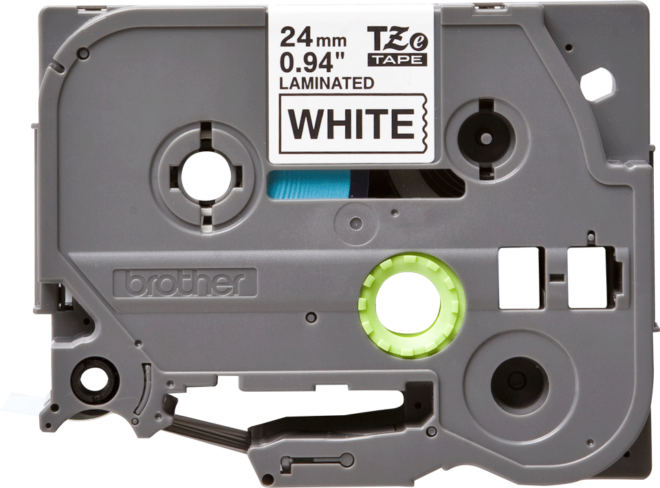 Brother - TZe-251 24mm Beyaz üzerine Siyah Laminasyonlu Etiket (TZe Tape)