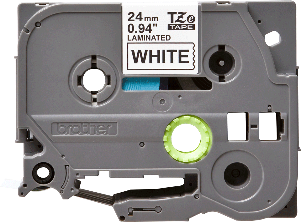TZe-251 24mm Beyaz üzerine Siyah Laminasyonlu Etiket - 1