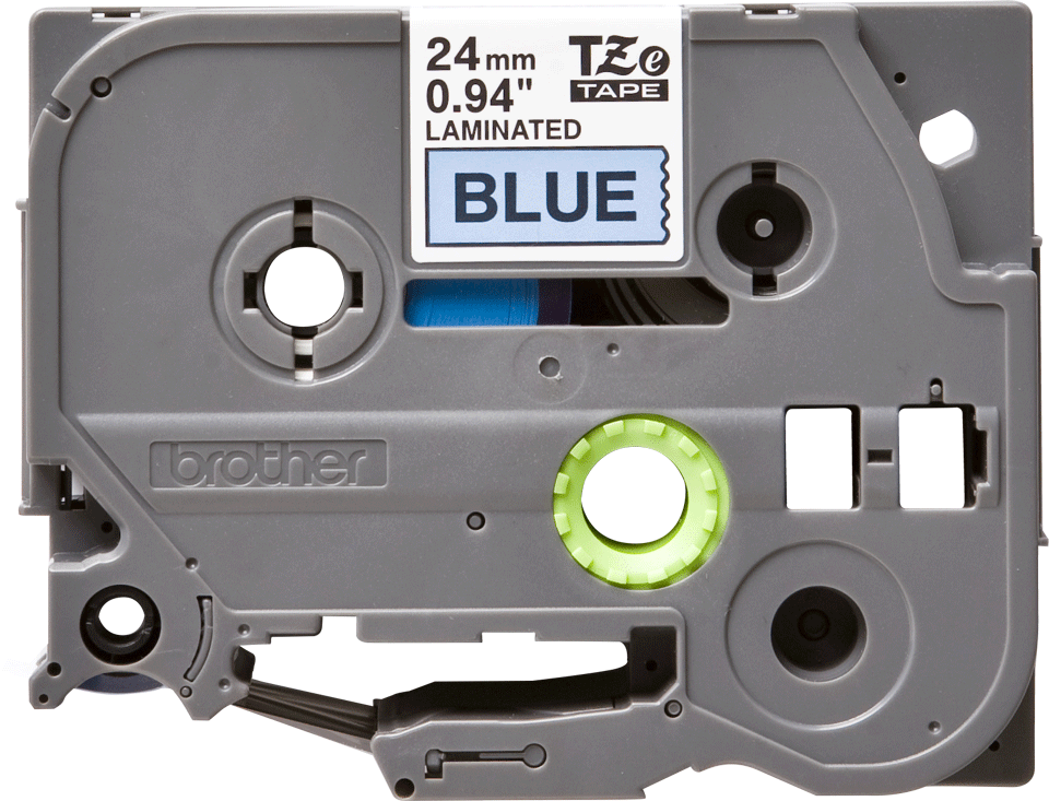 TZe-252 24mm Beyaz üzerine Kırmızı Laminasyonlu Etiket - 1