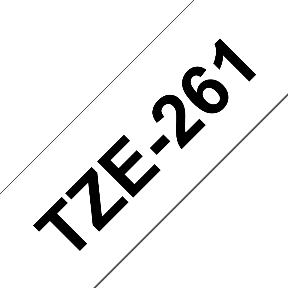 TZe-261 36mm Beyaz üzerine Siyah Laminasyonlu Etiket (TZe Tape) - Thumbnail