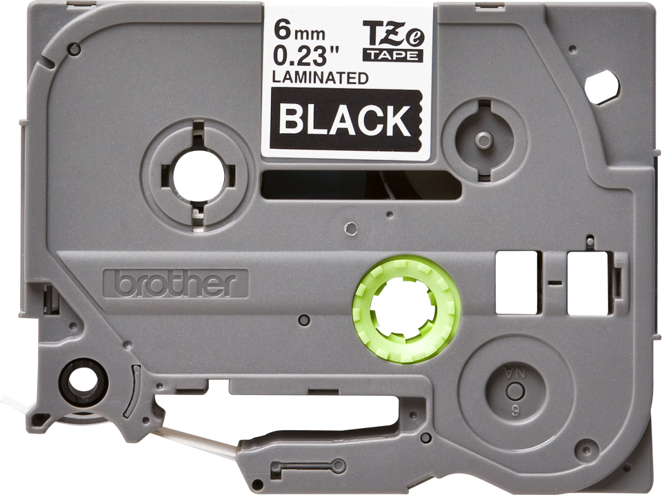 TZe-315 6 mm Siyah üzerine Beyaz Laminasyonlu Etiket (TZe Tape) - Thumbnail