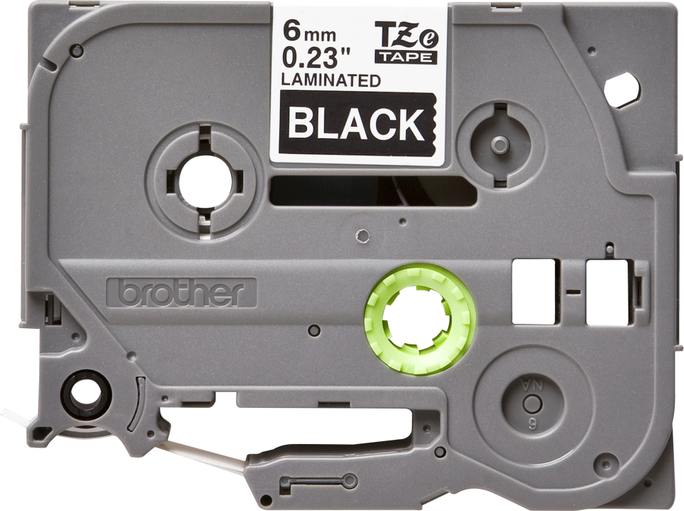 TZe-315 6 mm Siyah üzerine Beyaz Laminasyonlu Etiket - 1