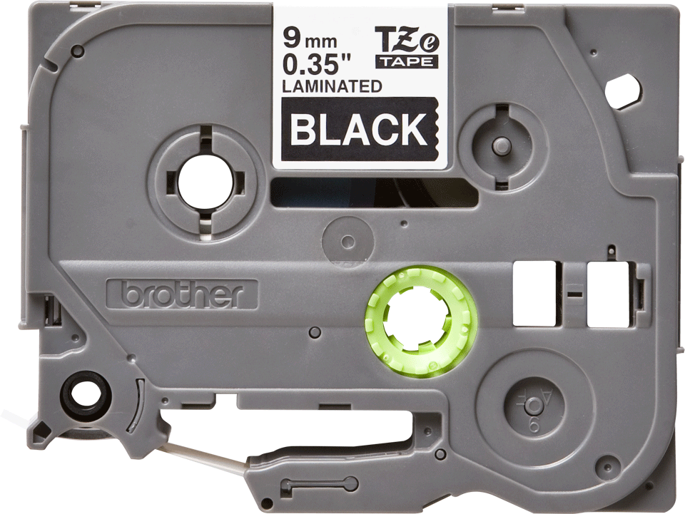 TZe-325 9mm Siyah üzerine Beyaz Laminasyonlu Etiket - 1