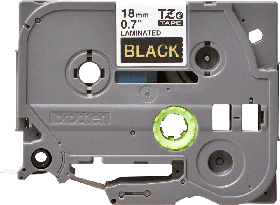 TZe-344 18mm Siyah üzerine Altın Laminasyonlu Etiket - 1