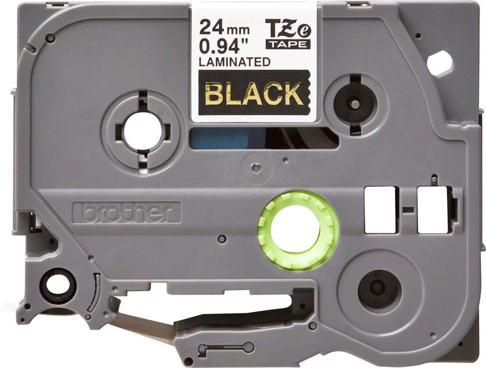 TZe-354 24mm Siyah üzerine Altın Laminasyonlu Etiket - 1