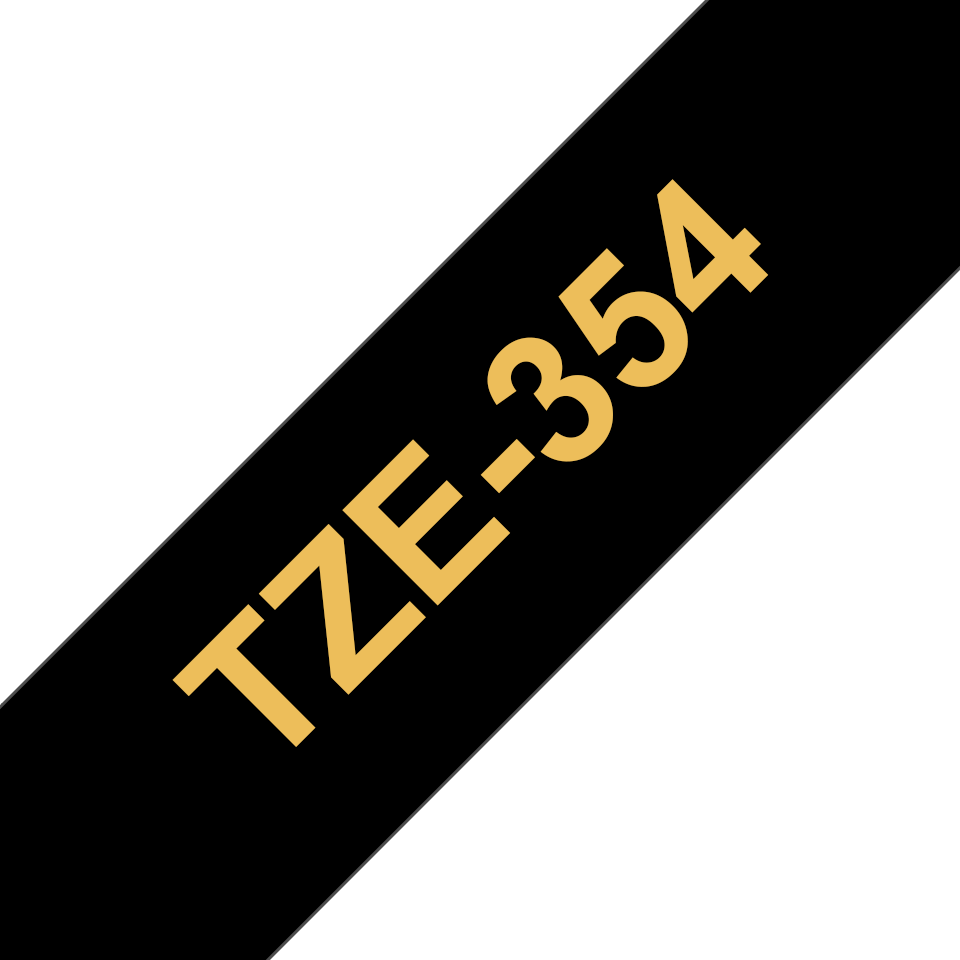 TZe-354 24mm Siyah üzerine Altın Laminasyonlu Etiket (TZe Tape) - Thumbnail