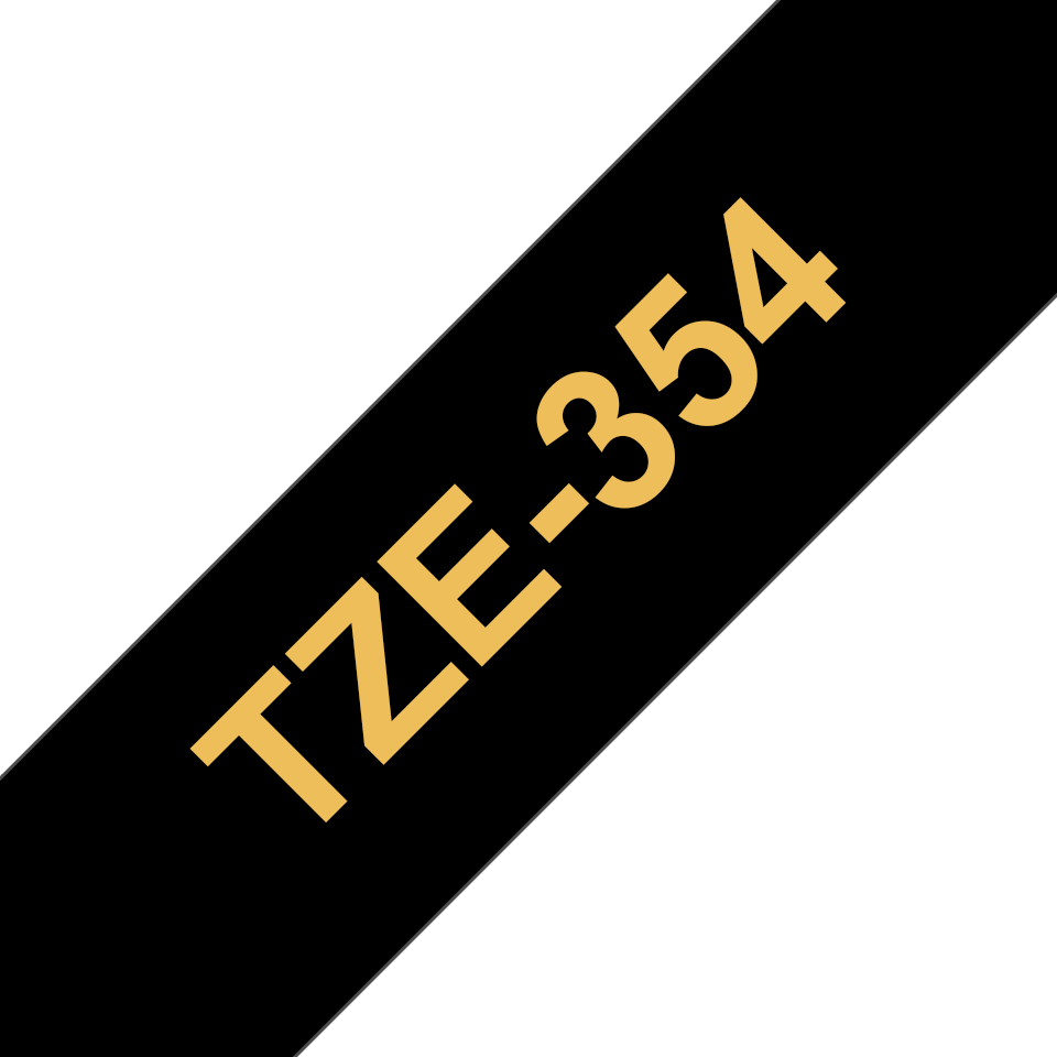 TZe-354 24mm Siyah üzerine Altın Laminasyonlu Etiket - 3