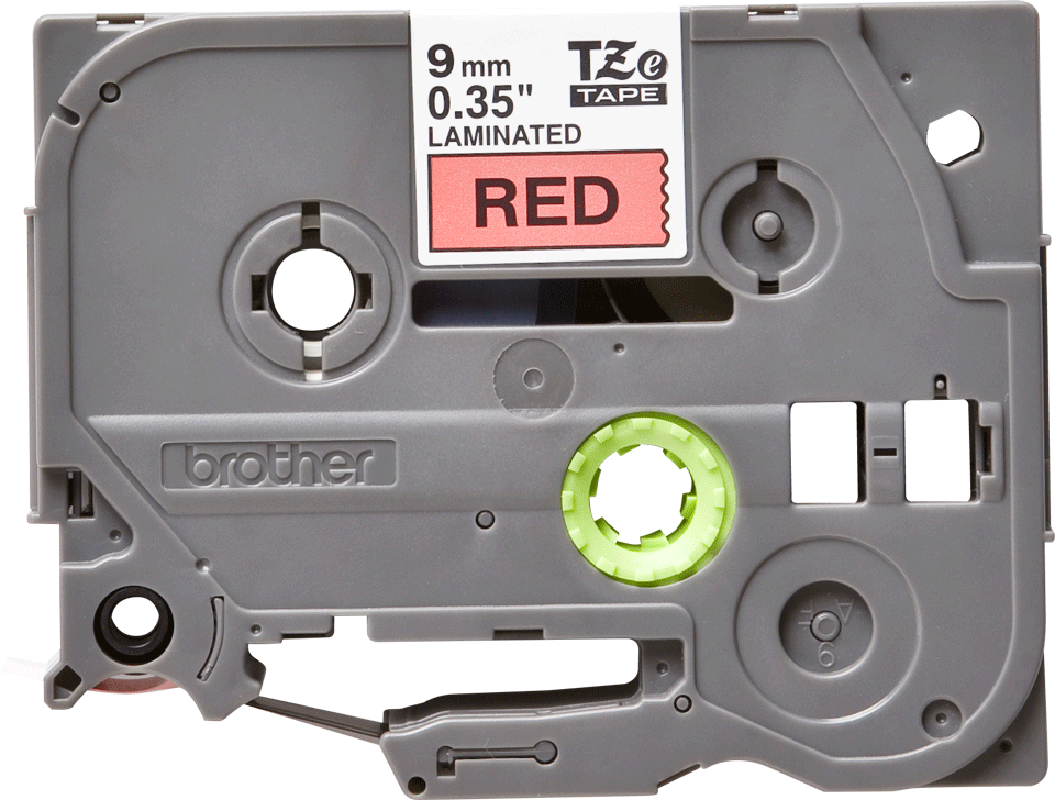 Brother - TZe-421 9mm Kırmızı üzerine Siyah Laminasyonlu Etiket (TZe Tape)