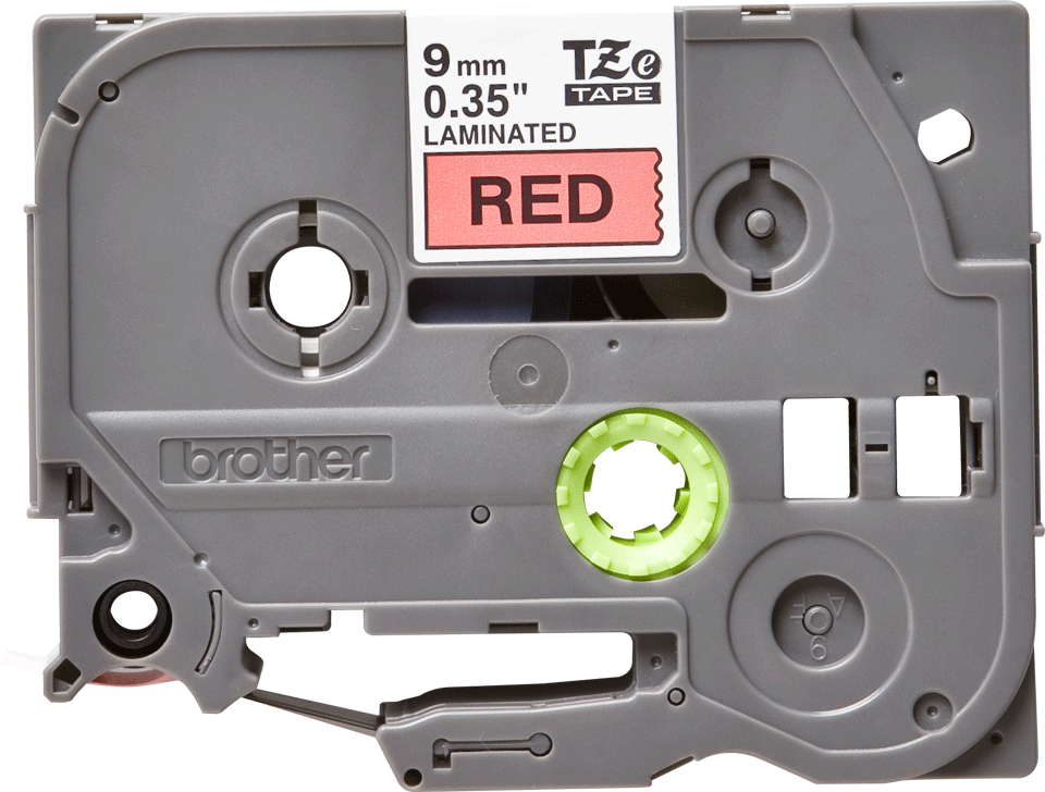 TZe-421 9mm Kırmızı üzerine Siyah Laminasyonlu Etiket - 1